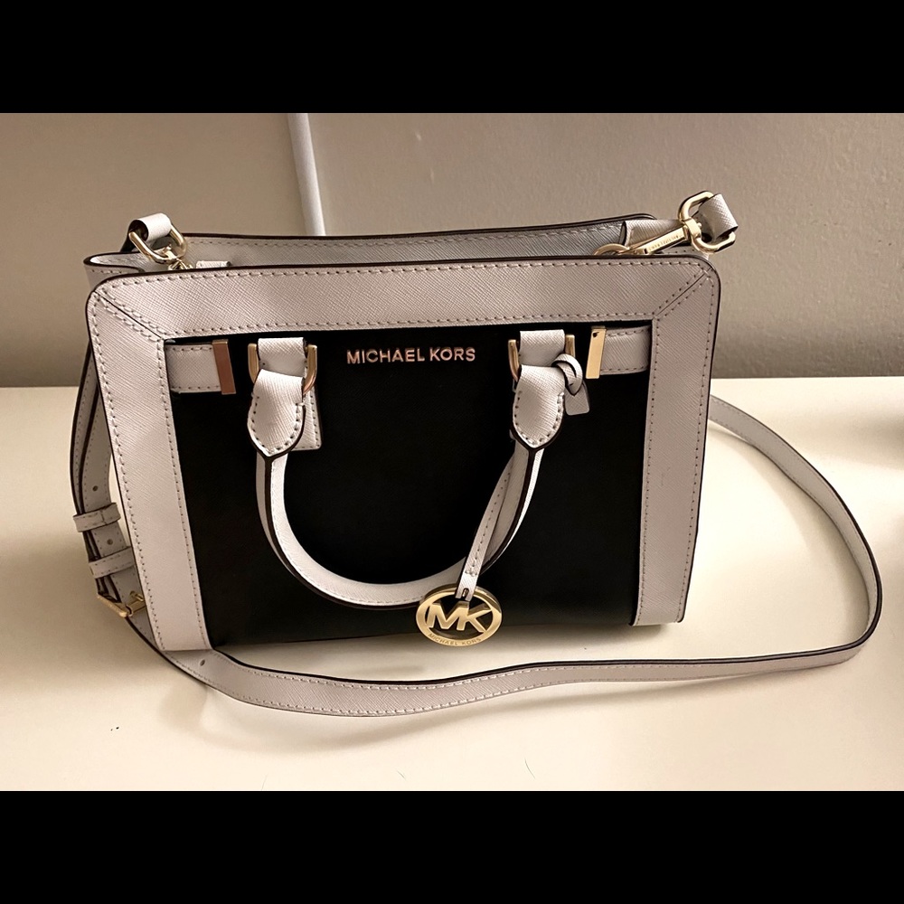 Michael Kors small black and white purse